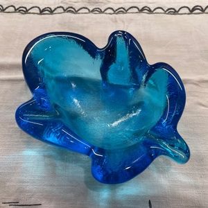 Blenko Leaf Shaped Ashtray/Bowl
